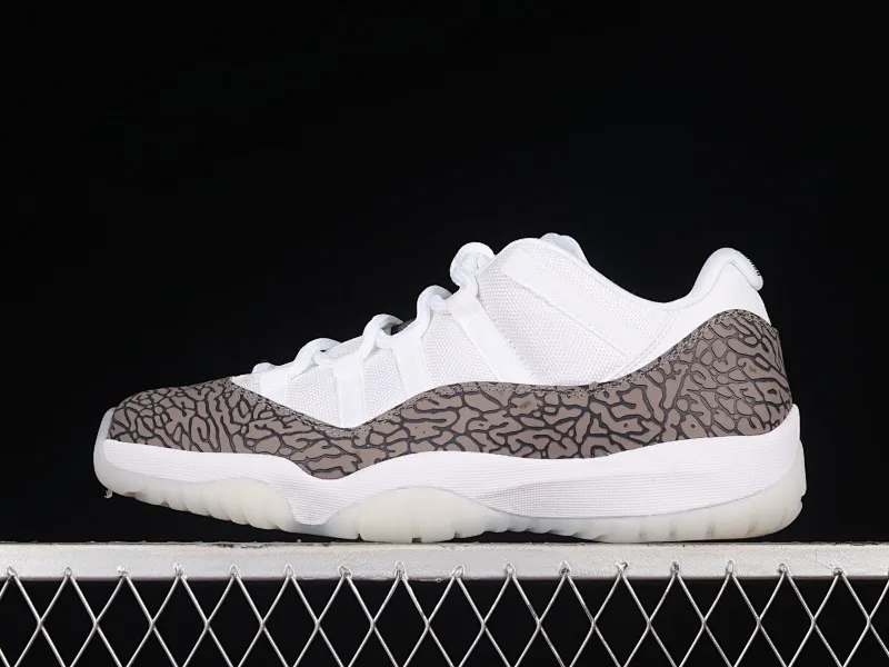 All categories Air Jordan Jordan series basketball shoes Air Jordan 11 F version Air Jordan AJ11 Low "White Cement" AJ11 Joe 11 white cement gray snake pattern genuine carbon AV2187-140